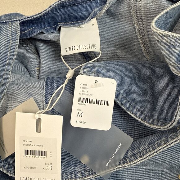 C/Meo Collective Essentials Denim Dress NWT Free People Size Women’s Medium/6 - Picture 7 of 11